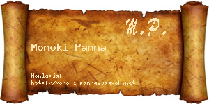Monoki Panna névjegykártya